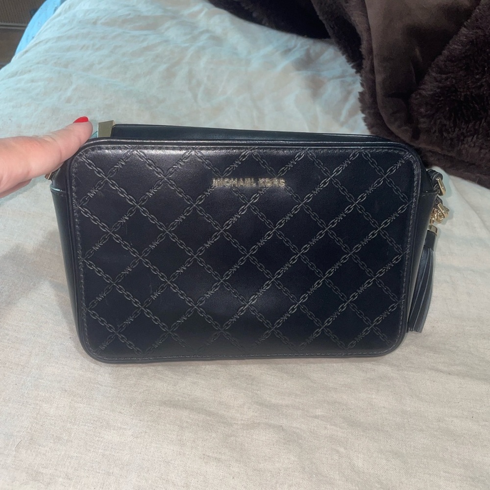 Michael Kors Black Quilted Crossbody Bag